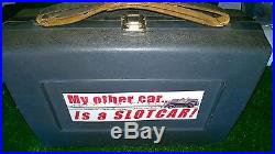 1/24 Vintage Slot Car Lot 4 Cars with parts & case Cox/Classic/Testors/BZ