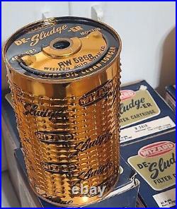 10 Wizard De-Sludge-ER Oil Filter Cartridges Vintage Western auto Car Parts Lot