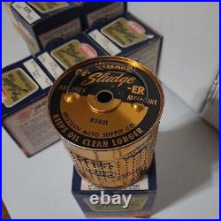 10 Wizard De-Sludge-ER Oil Filter Cartridges Vintage Western auto Car Parts Lot