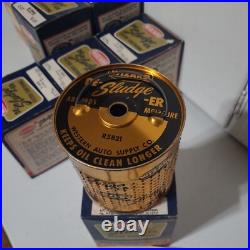 10 Wizard De-Sludge-ER Oil Filter Cartridges Vintage Western auto Car Parts Lot
