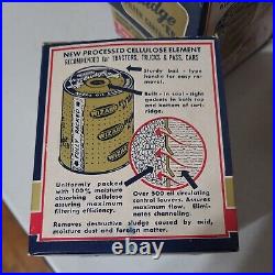 10 Wizard De-Sludge-ER Oil Filter Cartridges Vintage Western auto Car Parts Lot