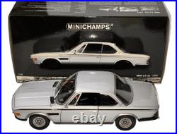 118 Minichamps 1972 BMW 3.0 CSL Silver Diecast Car Vintage Car Opening Parts
