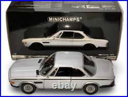 118 Minichamps 1972 BMW 3.0 CSL Silver Diecast Car Vintage Car Opening Parts