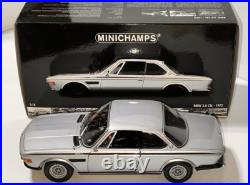 118 Minichamps 1972 BMW 3.0 CSL Silver Diecast Car Vintage Car Opening Parts