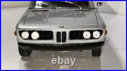 118 Minichamps 1972 BMW 3.0 CSL Silver Diecast Car Vintage Car Opening Parts