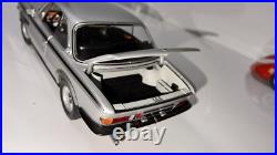 118 Minichamps 1972 BMW 3.0 CSL Silver Diecast Car Vintage Car Opening Parts
