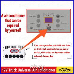 12000 BTU Truck Cab Air Conditioner 12V Split AC Fits Semi Trucks Bus RV Caravan