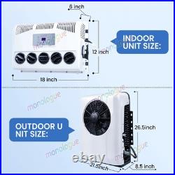 12000 BTU Truck Cab Air Conditioner 12V Split AC Fits Semi Trucks Bus RV Caravan