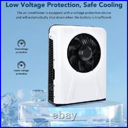12V 12000 BTU Semi Truck Cab Air Conditioner Split AC Fit Bus RV Caravan Trailer