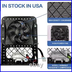 12V 12000 BTU Semi Truck Cab Air Conditioner Split AC Fit Bus RV Caravan Trailer