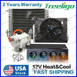 12V AC Evaporator Heat & Cool A/C Kit Universal Underdash For Car and Trucks