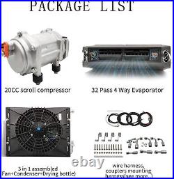 12V Universal Electric Underdash Air Conditioning 12000BTU Cool A/C Kit Auto Car