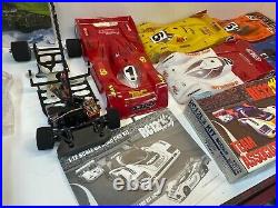 146- Large lot RC 12L3 RC Car Vintage Carbon Fiber Team Associated Parts chassis