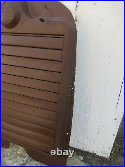 1920s Antique Vintage Radiator Cover Pines Winterfront Emblem Shutters Grille