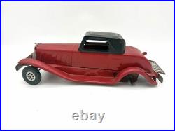 1930s Girard Pierce Arrow Coupe Pressed Steel Wind Up Toy Car 14 Parts Repair