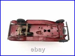 1930s Girard Pierce Arrow Coupe Pressed Steel Wind Up Toy Car 14 Parts Repair