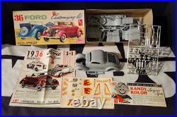 1936 Ford Coupe Roadster 36 Model Kit AMT 1/25 VINTAGE MIB NEW Unbuilt
