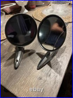 1940s Chrome Side View Mirror Pair Vintage Antique Automobile Car Parts USA