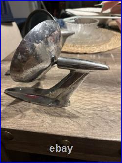 1940s Chrome Side View Mirror Pair Vintage Antique Automobile Car Parts USA