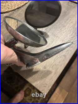 1940s Chrome Side View Mirror Pair Vintage Antique Automobile Car Parts USA