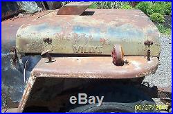 1946 Willys Jeep CJ2A Parts Car 4x4 4 Wheel Drive Hard Top Ford V8 Vintage Old