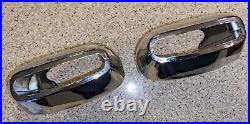 1950's NOS Pair Star Lite Chrome Bumper Exhaust Tips Twice Pipes Low Rider Bomb