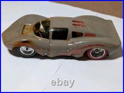 1960's SLOT CAR Metal Chassis VINTAGE 1/24 with CM Motor FOR PARTS ONLY AS IS