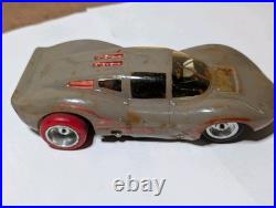1960's SLOT CAR Metal Chassis VINTAGE 1/24 with CM Motor FOR PARTS ONLY AS IS