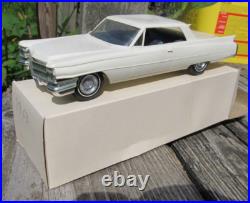 1963 Cadillac White Vintage Johan Friction Dealer Promo Car FOR PARTS AS IS