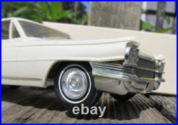 1963 Cadillac White Vintage Johan Friction Dealer Promo Car FOR PARTS AS IS