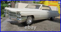 1963 Cadillac White Vintage Johan Friction Dealer Promo Car FOR PARTS AS IS