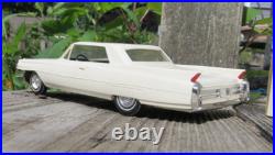 1963 Cadillac White Vintage Johan Friction Dealer Promo Car FOR PARTS AS IS