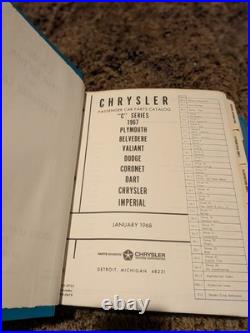 1967 Chrysler-plymouth-dodge Car = Parts Catalog = Vintage Original Mopar