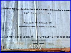 1972 Mercedes Benz 250SL 280SL Auto Car Dealer Parts Catalog Book List 10808 Vtg