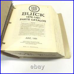 1976-81 Buick Parts Catalog In Vintage Ptw Binder Used Vintage Car Parts Catalog