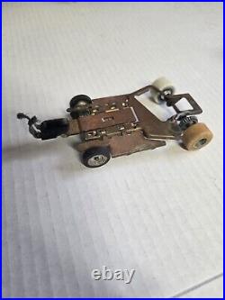 2 Vintage 1/24 scale Slot Cars & A Chassis With 3 Controllers Parts or Repair