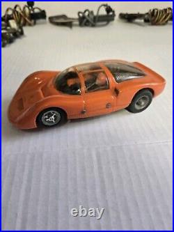 2 Vintage 1/24 scale Slot Cars & A Chassis With 3 Controllers Parts or Repair