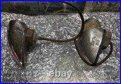 2 Vintage Clear GLASS JEWEL MaRker Parking Parts Light Truck Car van Accessory