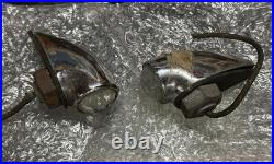 2 Vintage Clear GLASS JEWEL MaRker Parking Parts Light Truck Car van Accessory