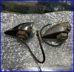 2 Vintage Clear GLASS JEWEL MaRker Parking Parts Light Truck Car van Accessory