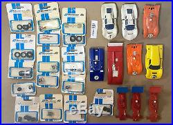 24pc+ Vintage 1970s Strombecker 1/32 132 Slot Car CHASSIS PARTS CONTROLLERS 551