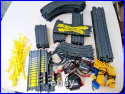 64 Parts Vintage Electric Tyco Racing Track 3 controllers 3 power plugs No cars