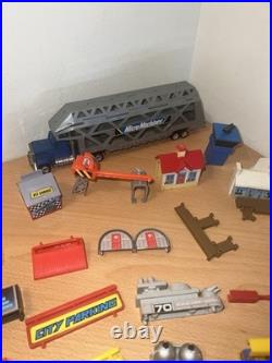 75+RARE Vintage 80's 90's Micro Machines Cars Bundle + Buildings Parts + Extras