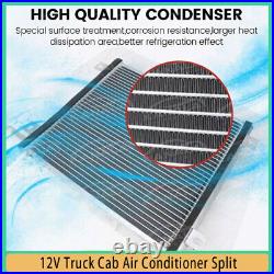 #77 12V Split Air Conditioner 12000BTU AC Kit Fit for Cab Semi Truck Bus Caravan