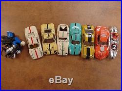 8 Vintage Slot cars 7 Shells with Extra Parts 083116DBL