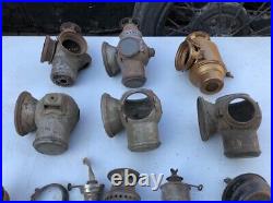 ADLAKE DIETZ Vintage Car OLD Car Headlamps Train Railroad RR PARTS LIGHT LOT