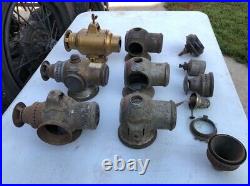 ADLAKE DIETZ Vintage Car OLD Car Headlamps Train Railroad RR PARTS LIGHT LOT