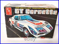 AMT John Greenwood GT Corvette Racing Model Kit #T389 Vintage 1/25 Parts Sealed