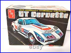 AMT John Greenwood GT Corvette Racing Model Kit #T389 Vintage 1/25 Parts Sealed