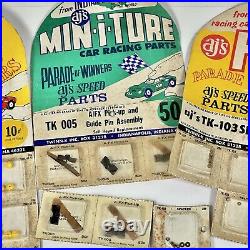 Aj's Ho Slot Car Parts Lot On Card 1960's Scarce Vintage Store Display